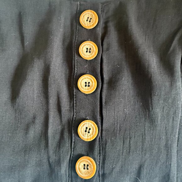 Lulus Cropped Button Front Tank Top Black Size Small NWT - Picture 6 of 13